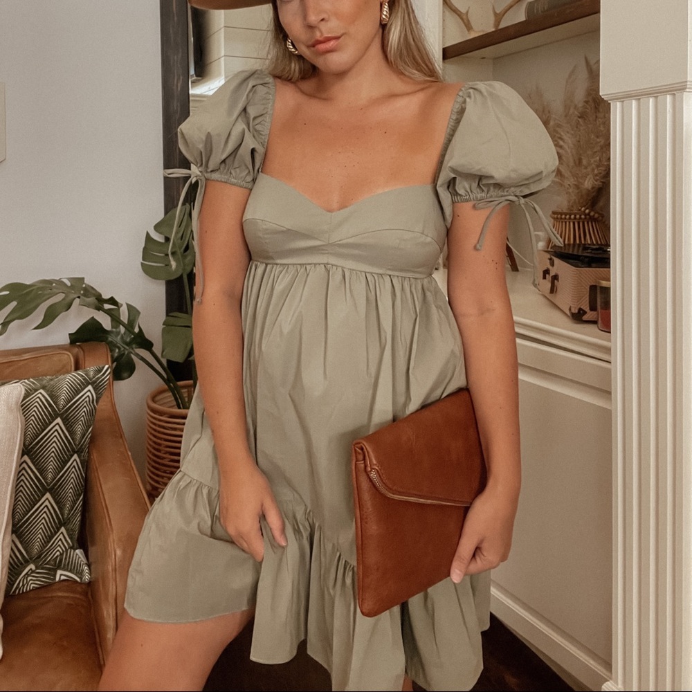 Happy To Hear Light Olive Dress